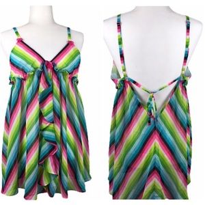 Betsey Johnson Baby Doll Semi-Sheer Chemise Top